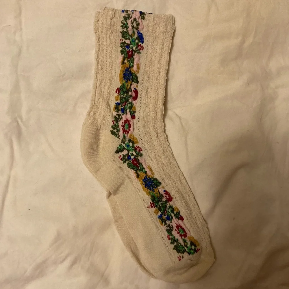 Colorful Floral Patterned Socks
